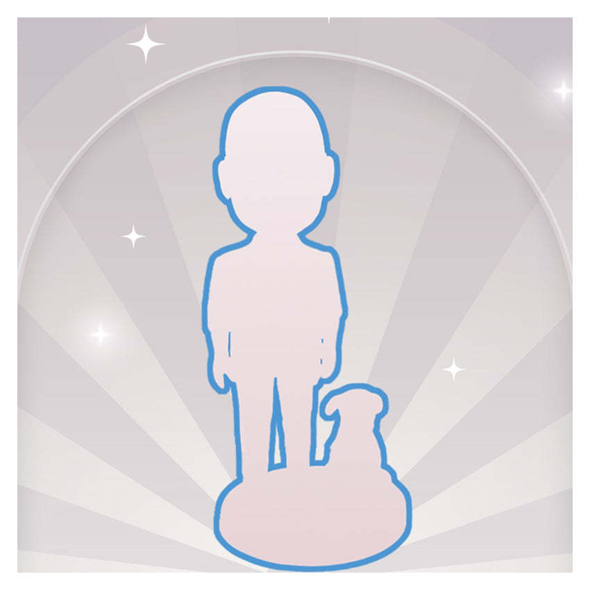 Fully Custom One Person And One Pet Bobblehead Figurine
