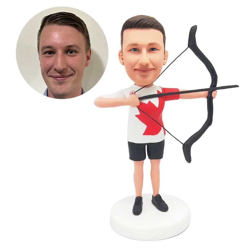 bobblehead custom archer shooting arrows