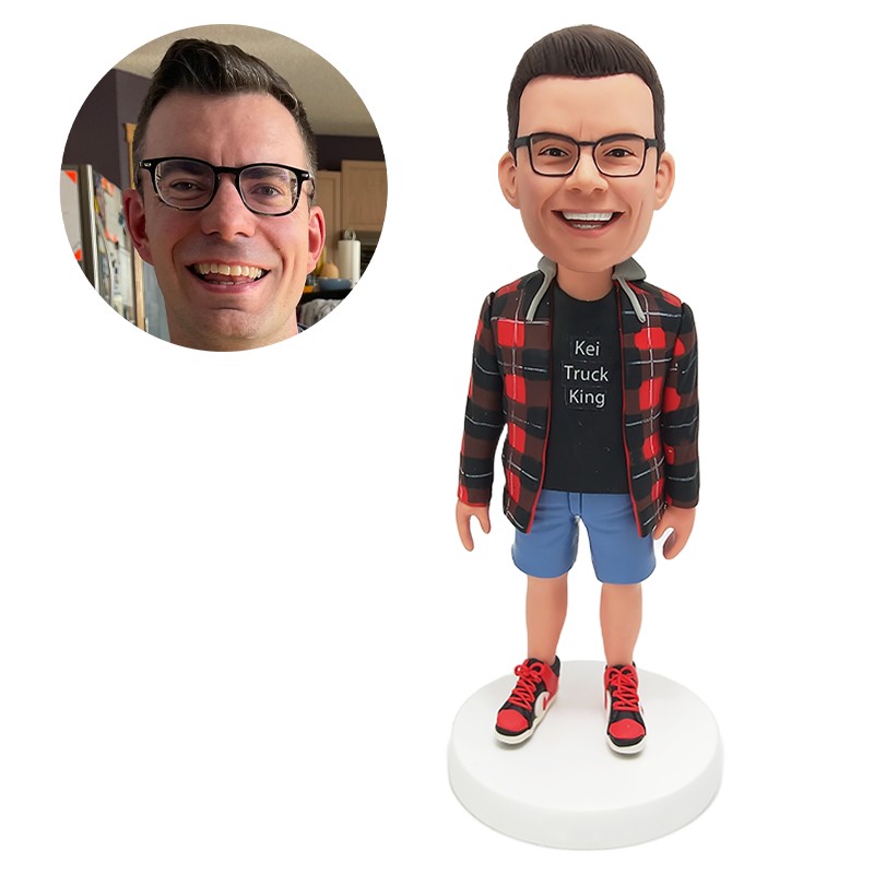 custom bobblehead figurine casual man
