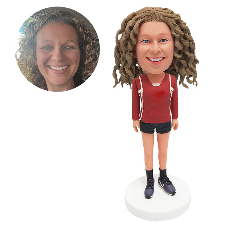 custom bobble head volleyball female player