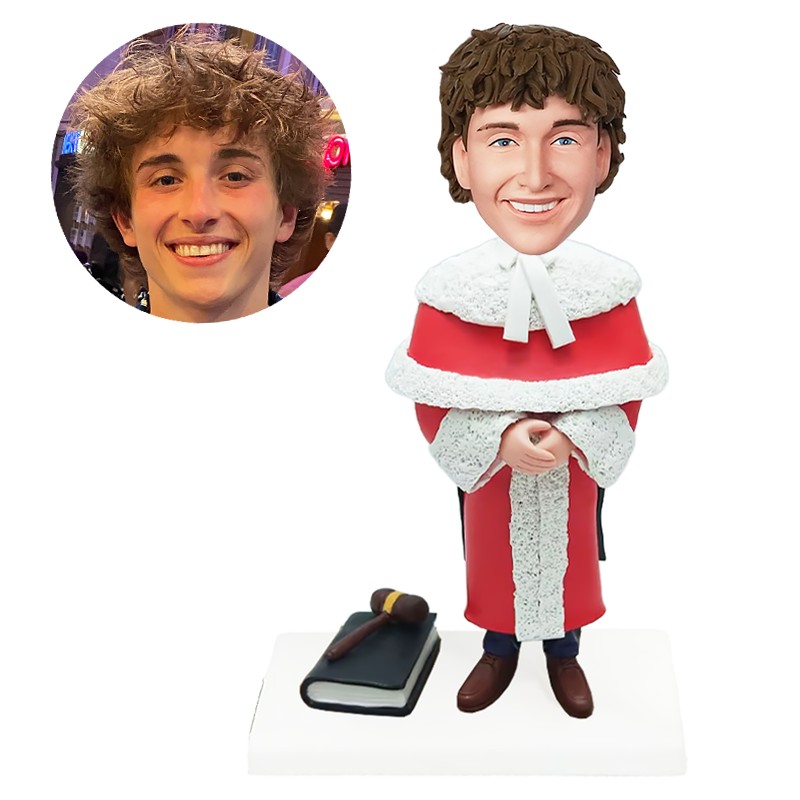 personalized bobblehead christmas man with hands folded