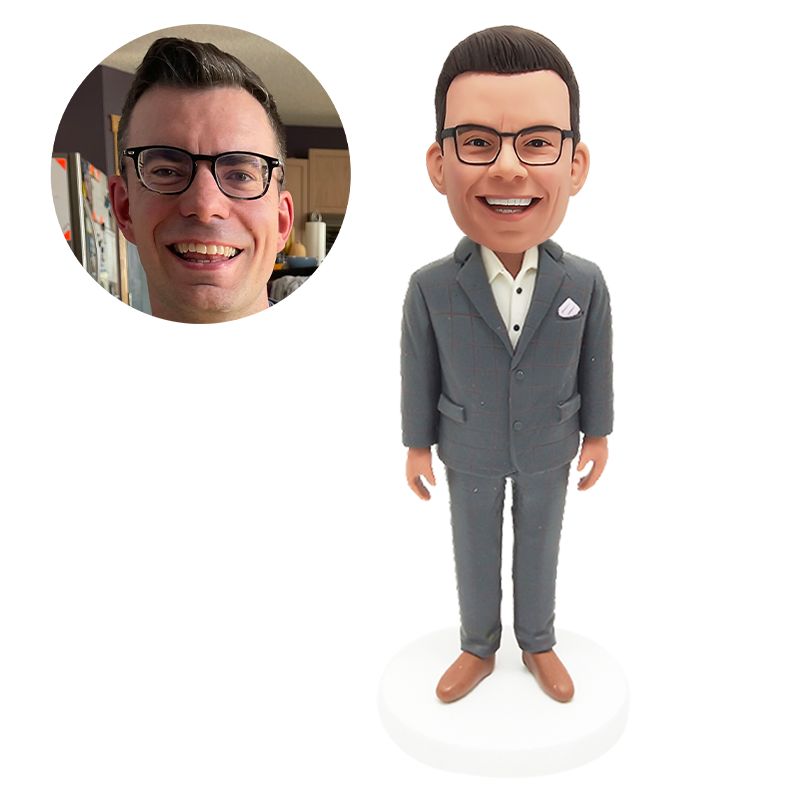 bobble head figurine male boss manager