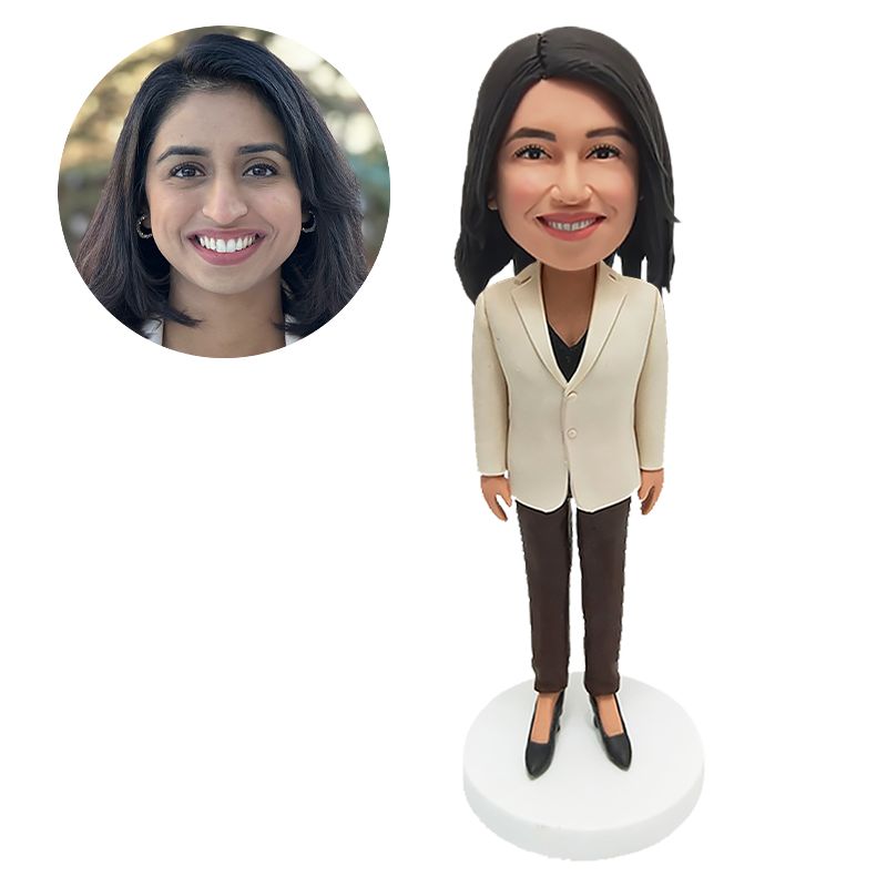 custom made bobblehead office lady colleague
