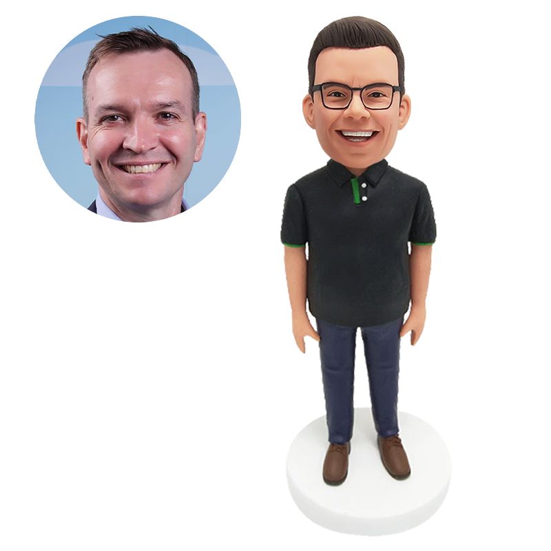 personalized bobblehead casual man