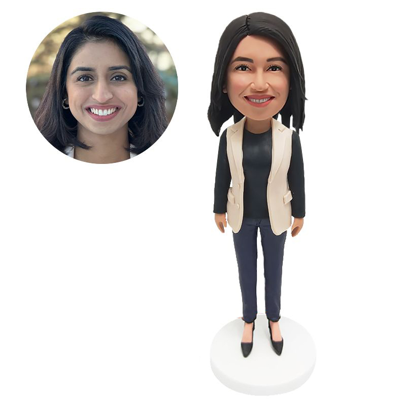 personalized bobblehead casual lady