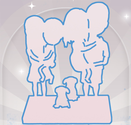 personalised bobble heads 4 persons and 2 pets