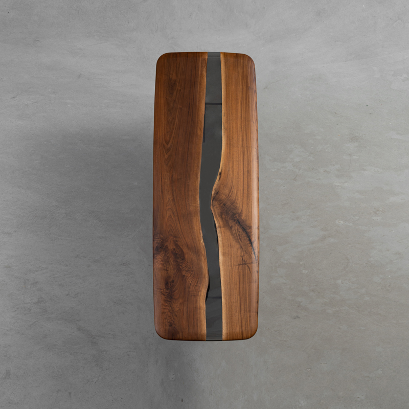 一枚板 ブラックウォールナット製バイカラーテーブルトップ