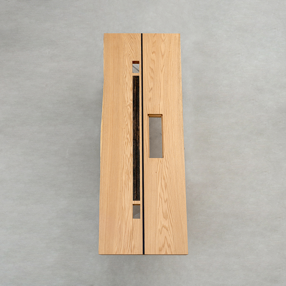 一枚板 レッドオーク製ロングテーブル天板