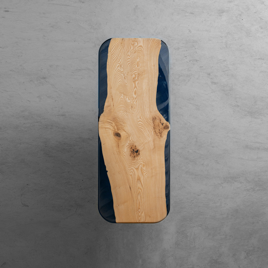 一枚板 ホワイトオーク製ローテーブル天板