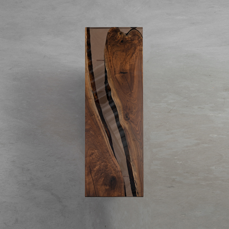 一枚板 ブラックウォールナット製バイカラーテーブルトップ