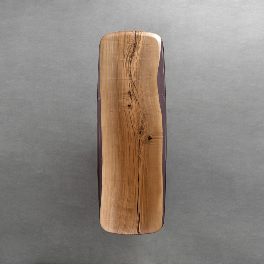 一枚板 ホワイトオーク製ローテーブル天板