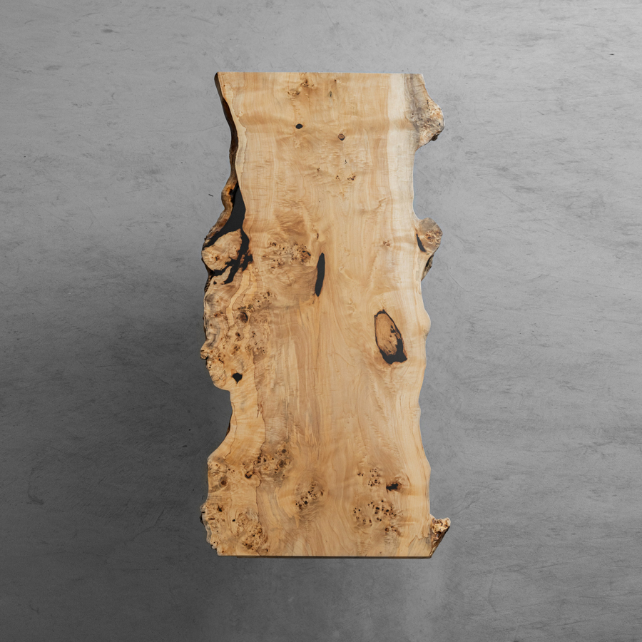 一枚板 ポプラ製クリアリバーテーブル天板