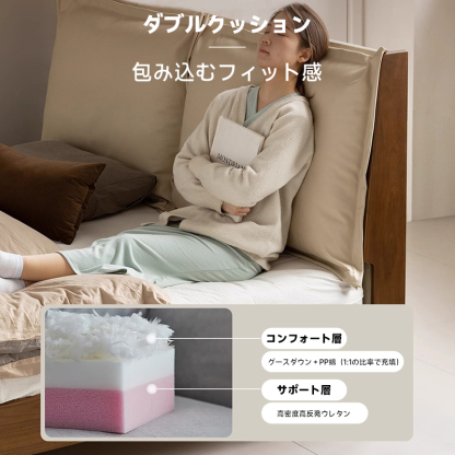 ハイバックファブリックベッド