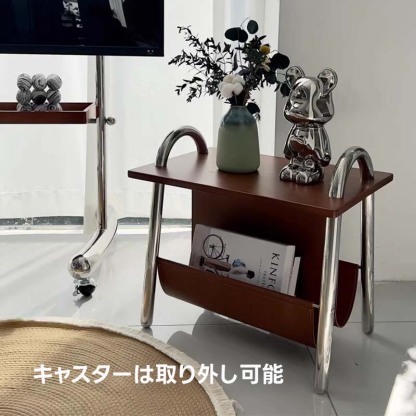 異素材サイド収納ワゴン