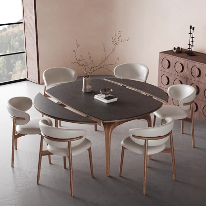 おしゃれ　薔薇　ラウンド　テーブル ナチュラルセラミックラウンドテーブル | 高硬度セラミック天板使用 多