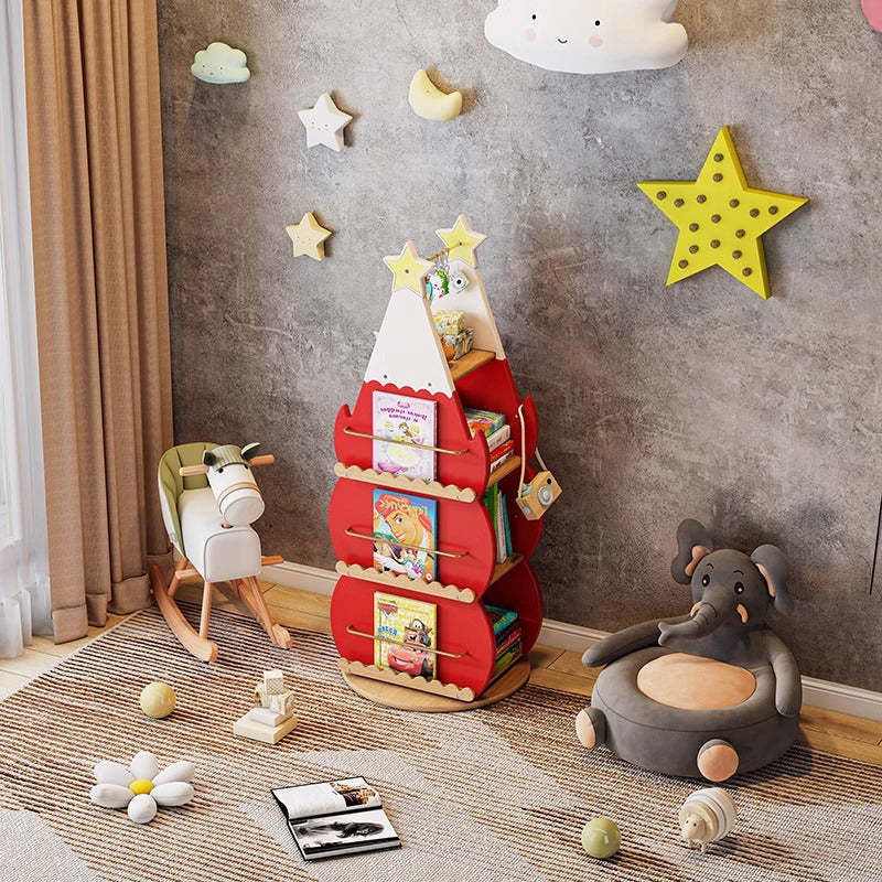 子ども用クリスマスツリーデザイン本棚