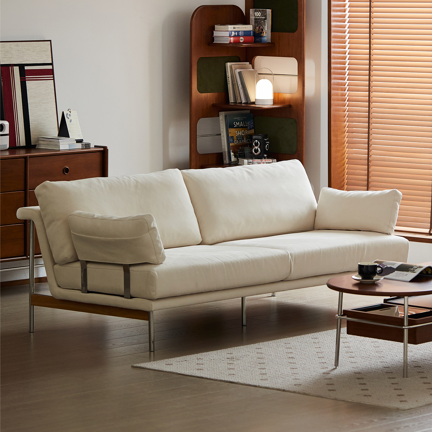 Woody Prime Boxマイクロファイバーリビングソファ【カスタマイズ可