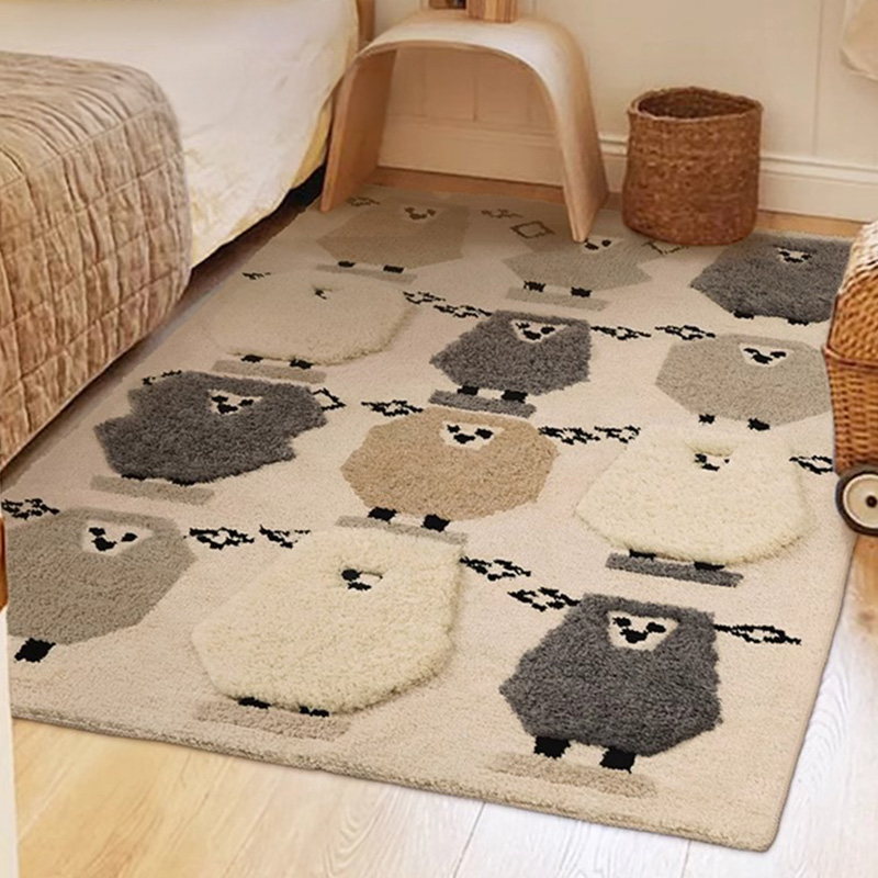 ふわふわシープ ベッドサイドラグ | 雲のような柔らかさと安全性 – CAGUUU