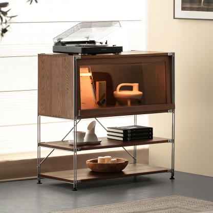 Woody Aura モダンデザインディスプレイラック | 高級感と耐久性を