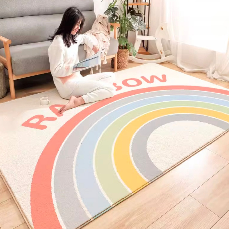 ブークレ生地カラフルワイドマット