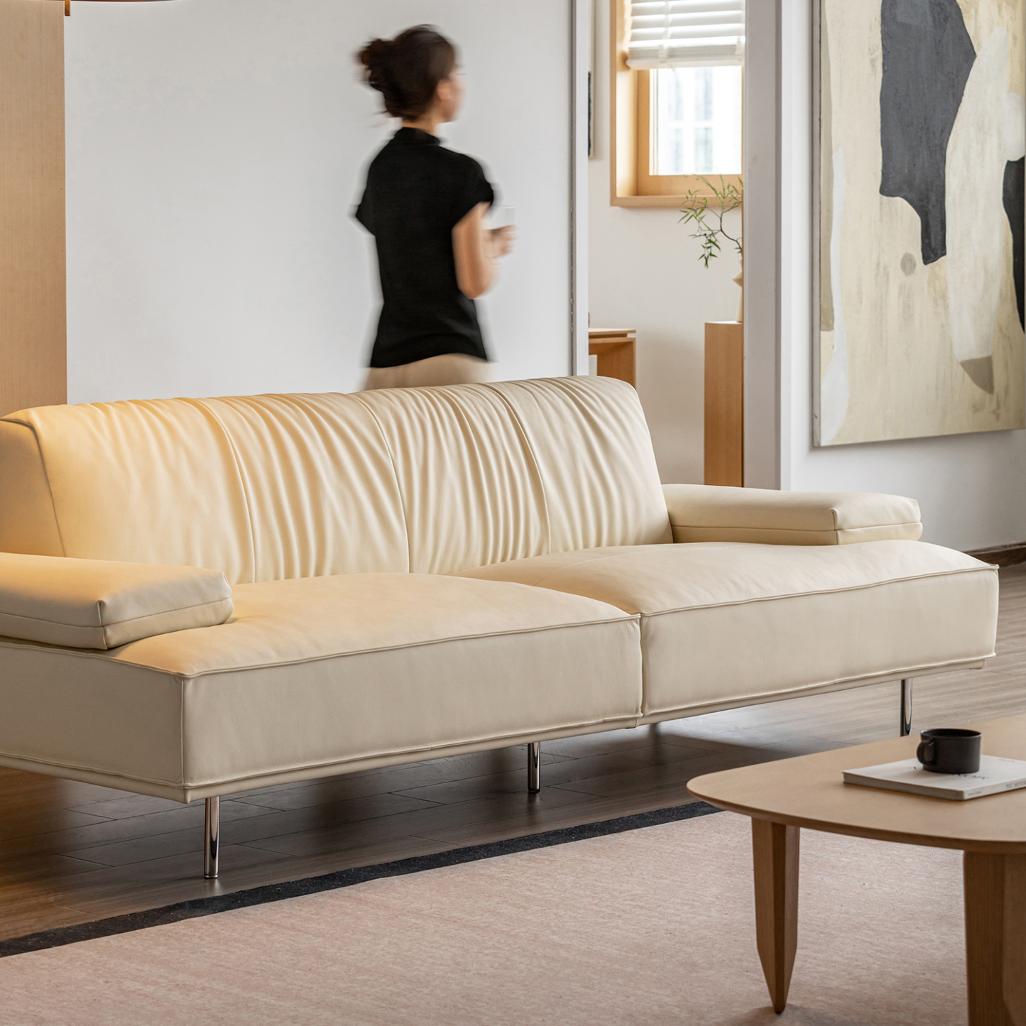 Woody Prime 総本革イタリアンソファ【カスタマイズ可】