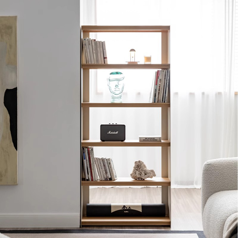 Woody Select天然木モダンブックシェルフ – CAGUUU