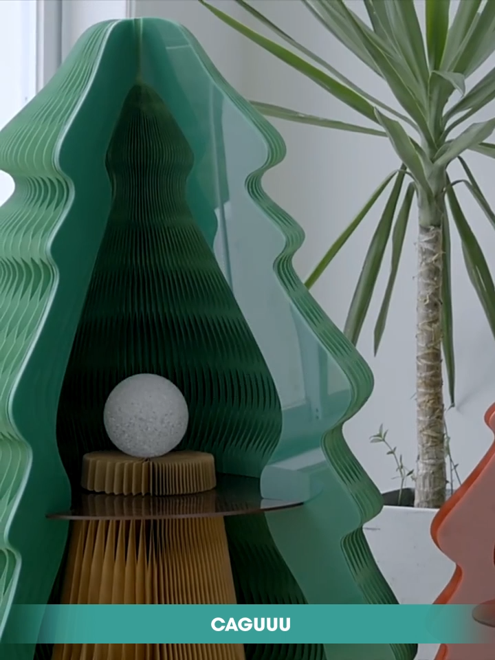 Kraft Paper ライト付き紙製クリスマスツリー