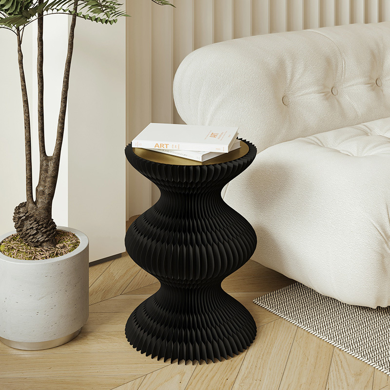 Kraft Paper ブラック　クラフト紙デザインサイドテーブル