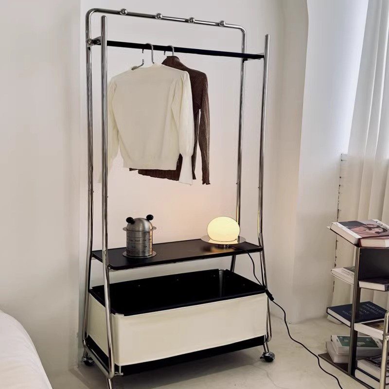 モダンキャスター付き多機能ハンガーラック | 機能性と高級感を