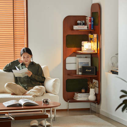 レトロ HOKUHO FURNITURE 電話台 三角コーナー ラック
