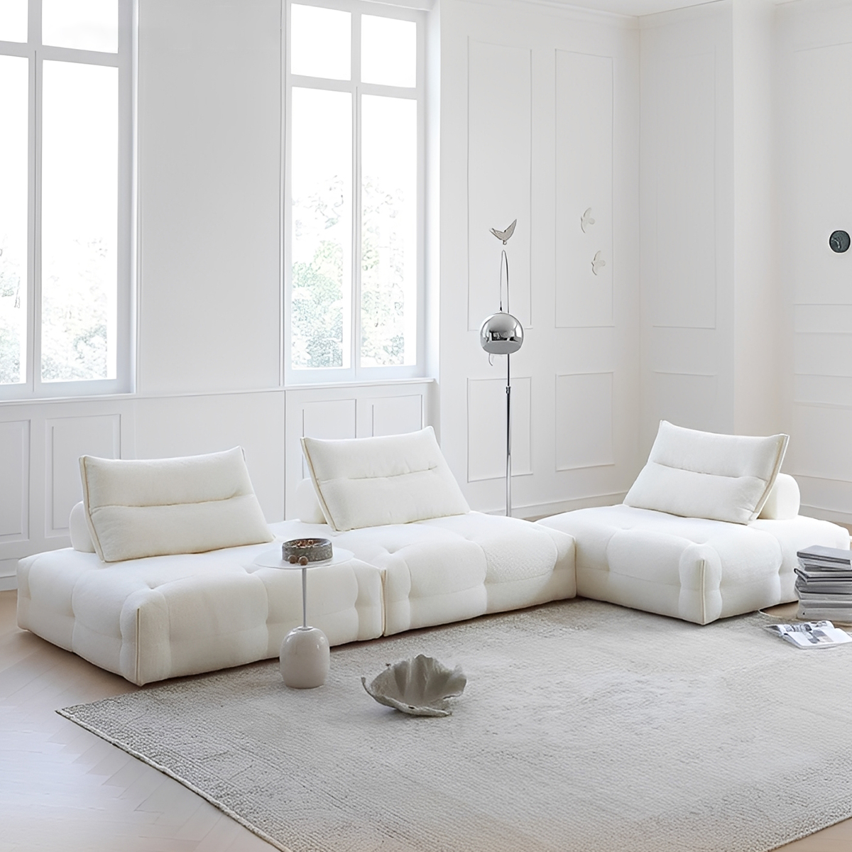 ボリュームクッションローソファ