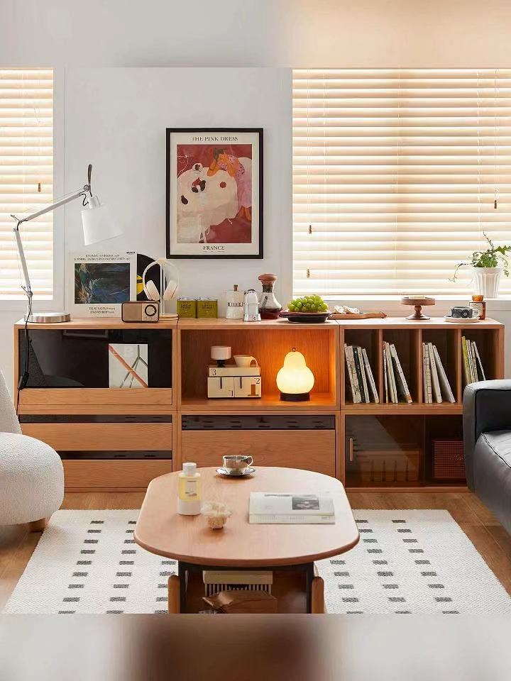 チェリー材 マルチスタイルリビングボード