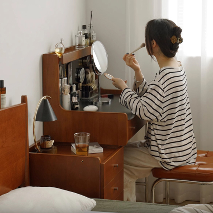 ツゲ材 隠し収納付き木製ドレッサー – CAGUUU