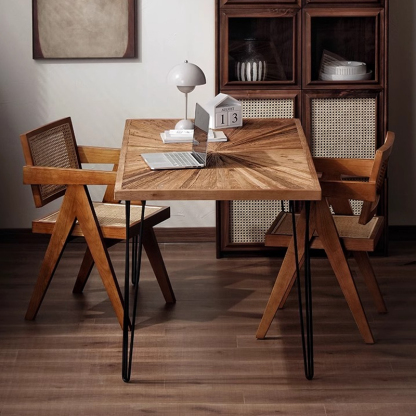 ニレ古材ナチュラルウッドロングテーブル – CAGUUU