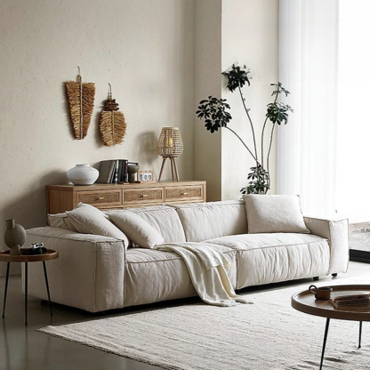 モダンクラシックソファ | 天然リネンと羽毛を使用した高級感