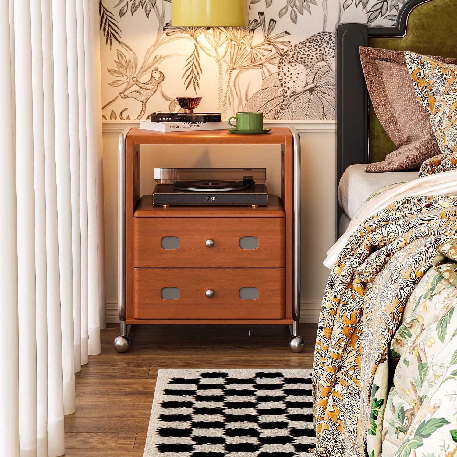 ヴィンテージ　サイドテーブル　ベッドサイドテーブル Amazon｜ZXD サイドテーブル コーヒー テーブル ベッド リビング