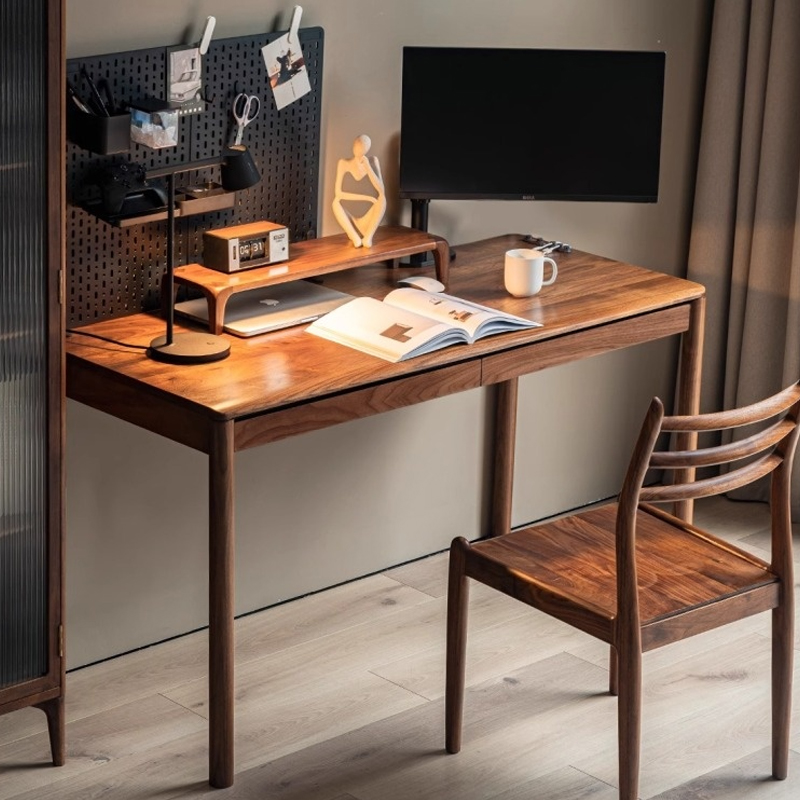 パソコンデスク 収納ラック付き 3段シェルフ付 パソコンデスク 木製 机