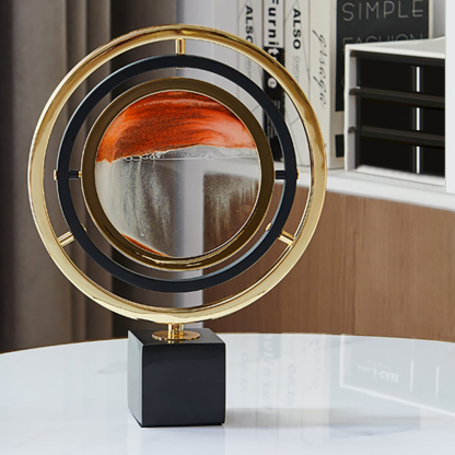 アゲート 円形オブジェ インテリア モダンサンドアート | 幻想的な景色で心を和ませるインテリア