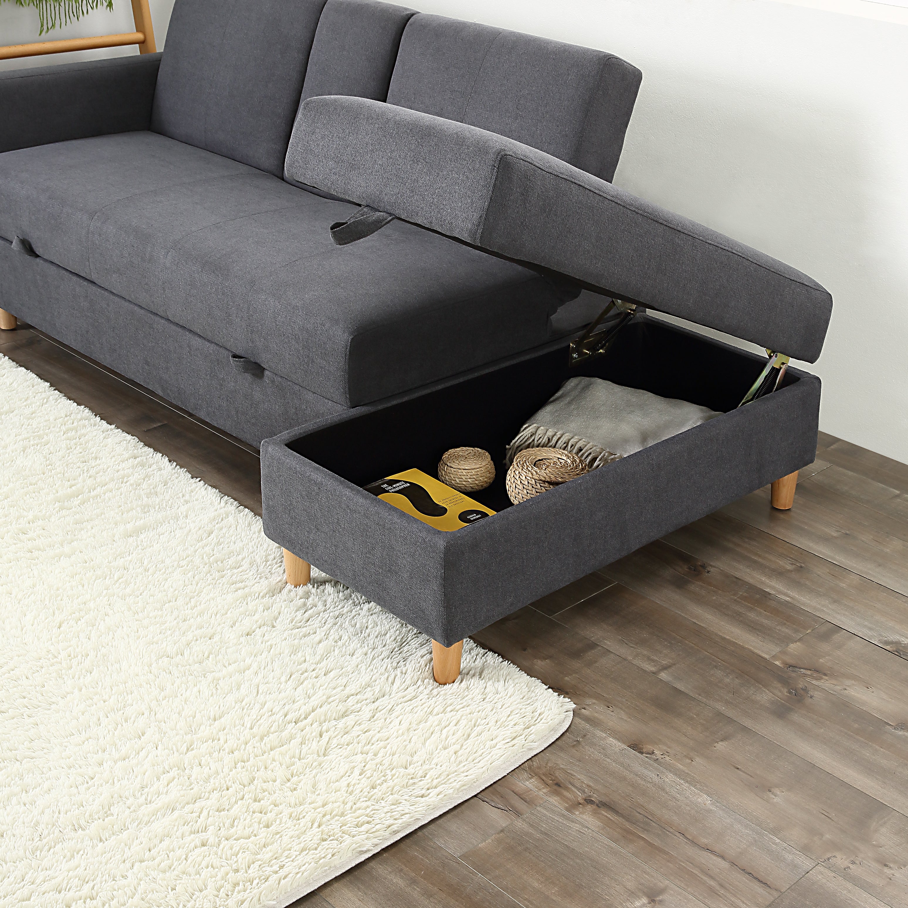 収納付き多機能3人掛けソファ | 自由自在に変形する多機能ソファ – CAGUUU