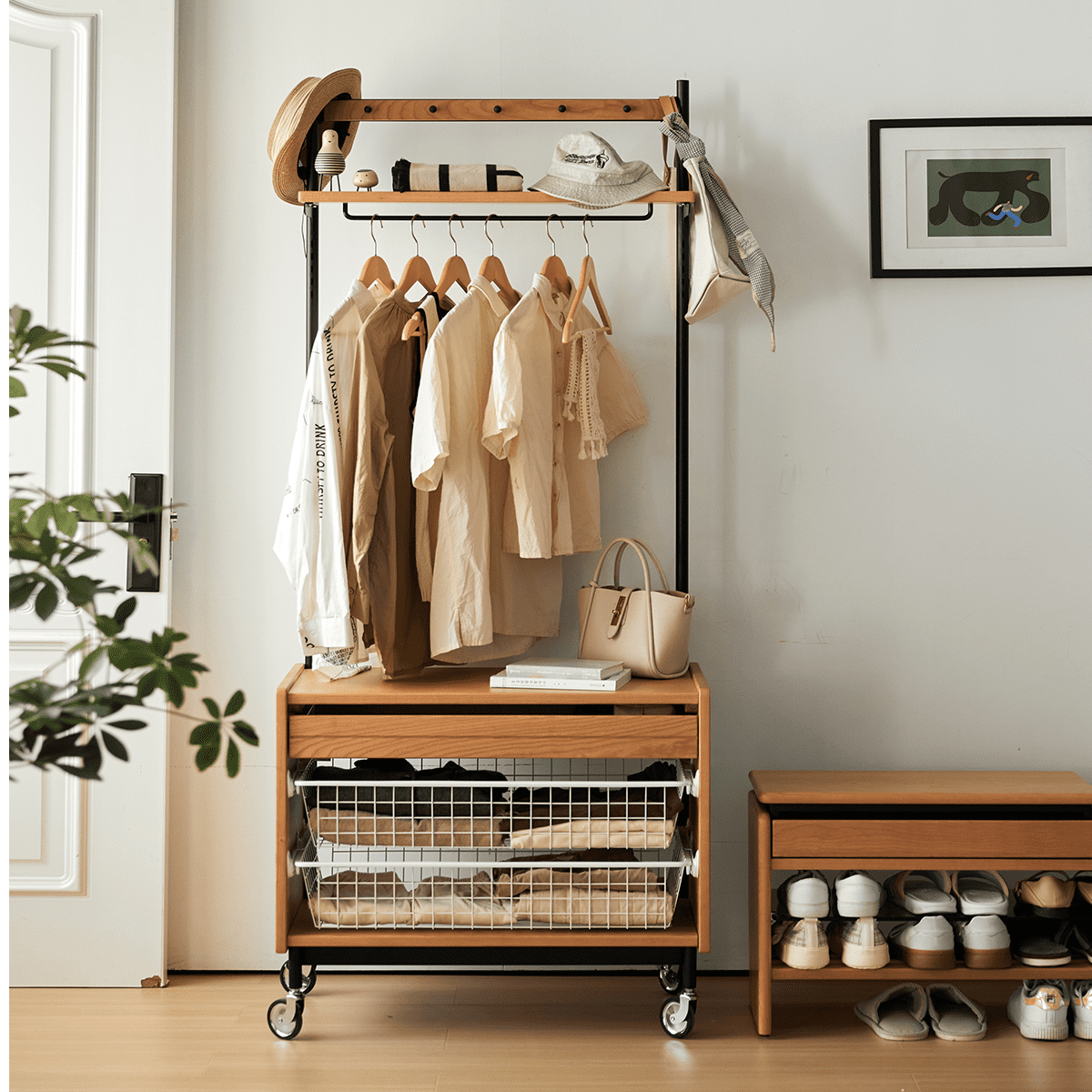 ハンガーラック　まとめ売り 木製衣類ハンガー60本セット まとめ売り ハンガーラックの通販｜通販の