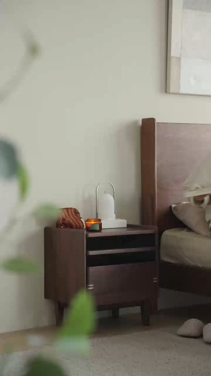 Woody Prime Walnut ウォールナット材 天然木コンパクトナイトテーブル