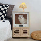 テレビ型木製キャットハウス