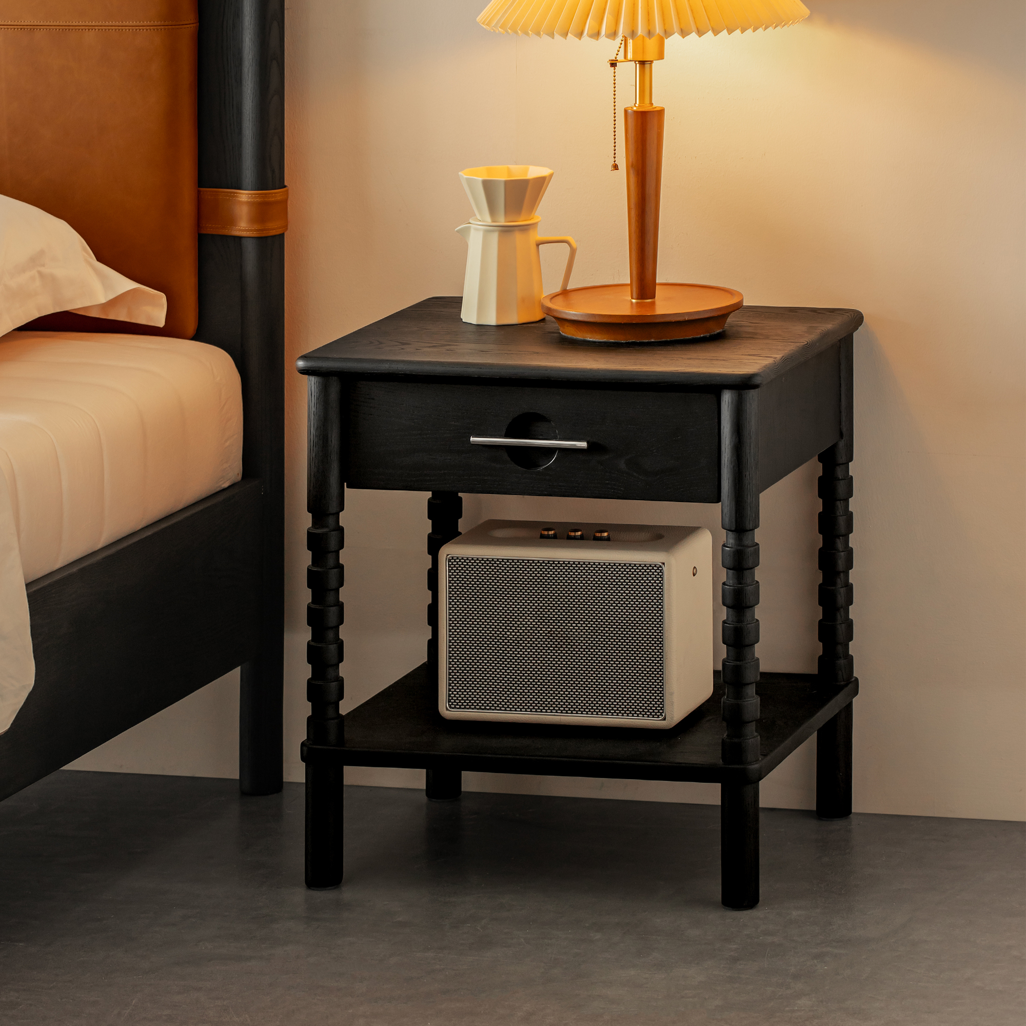 ホワイトアッシュ材 クラシックサイドテーブル