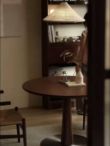 Woody Prime Walnut ウォールナット材 天然木ラウンドダイニングテーブル
