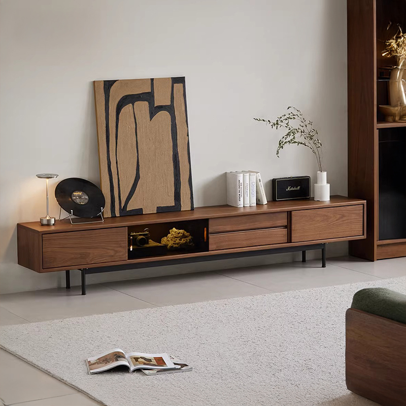 Woody Prime Walnut ウォールナット材 天然木ロータイプテレビボード