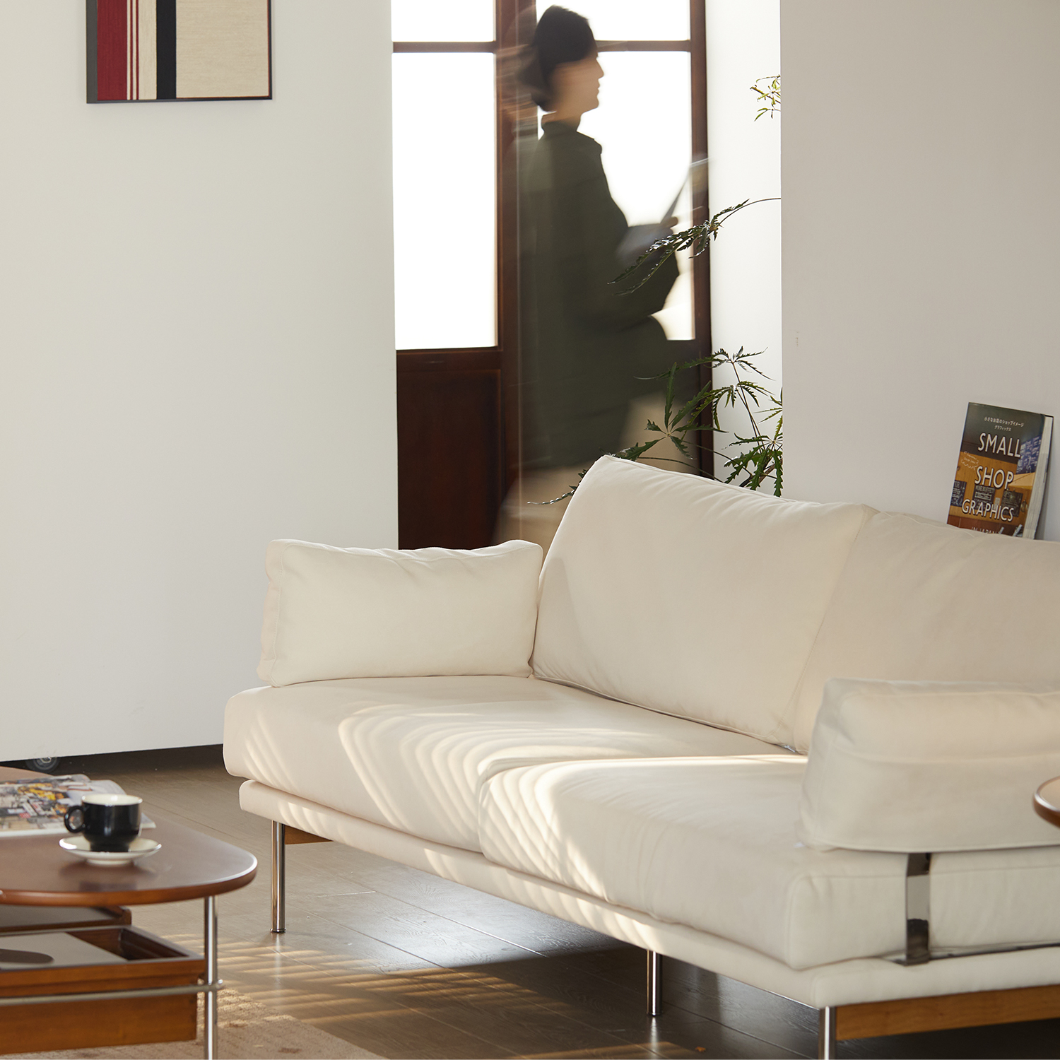 Woody Prime Boxマイクロファイバーリビングソファ【カスタマイズ可