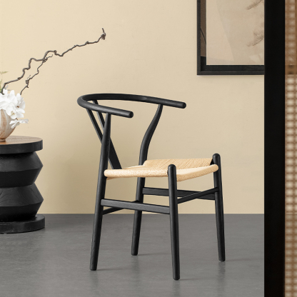 Woody Aura 和モダン編み込みチェア | 伝統編み×モダンの端正な座り味