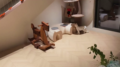 Kraft Paper 猫用トンネル型ベンチ