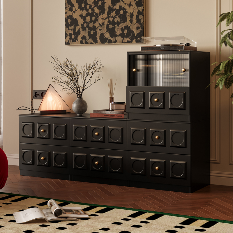 レトロタイルチェスト | 温かみのあるヴィンテージ調収納家具 – CAGUUU