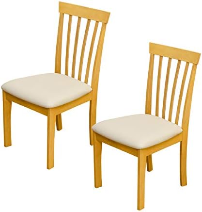 ベーシックデザイン木製ダイニングチェア2脚セット | 耐久性と快適な